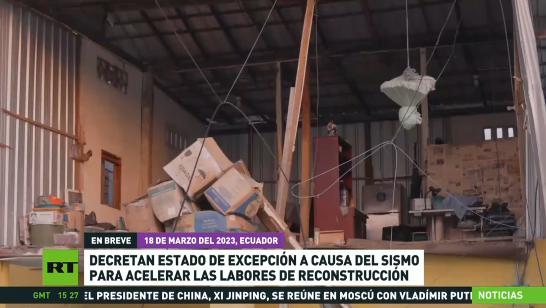 Decretan estado de excepción en Ecuador a causa del sismo para acelerar las labores de construcción