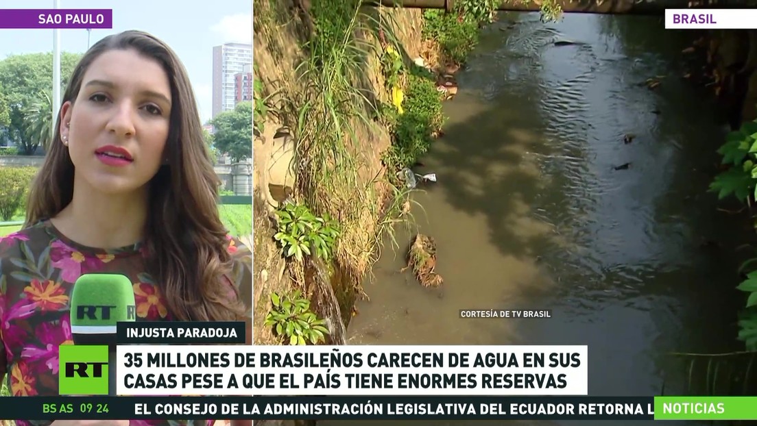 A 35 millones de brasileños les falta el agua en sus casas pese a que el país tiene enormes reservas