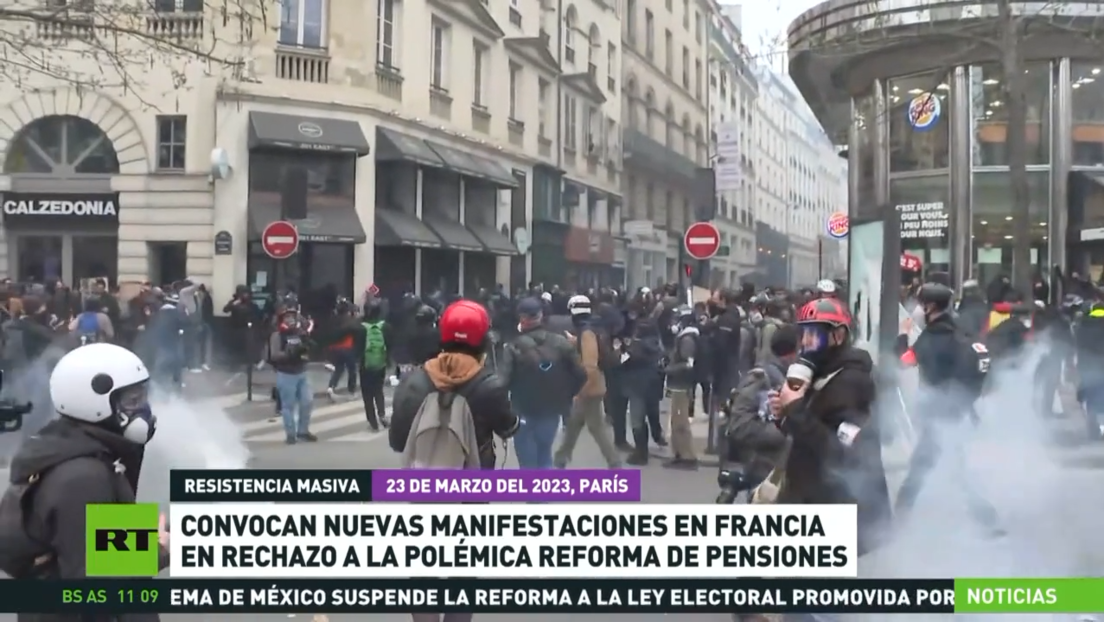 En Francia convocan nuevas marchas contra la reforma de pensiones