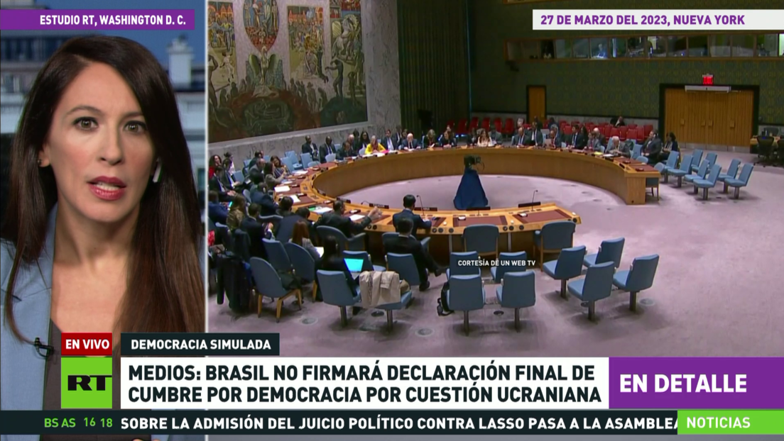 Brasil no firmará la declaración final de la Cumbre de la Democracia por discrepancias en torno a Ucrania