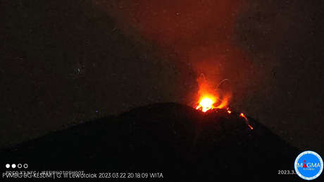 VIDEO: Entra en erupciÃ³n el volcÃ¡n Lewotolo en Indonesia