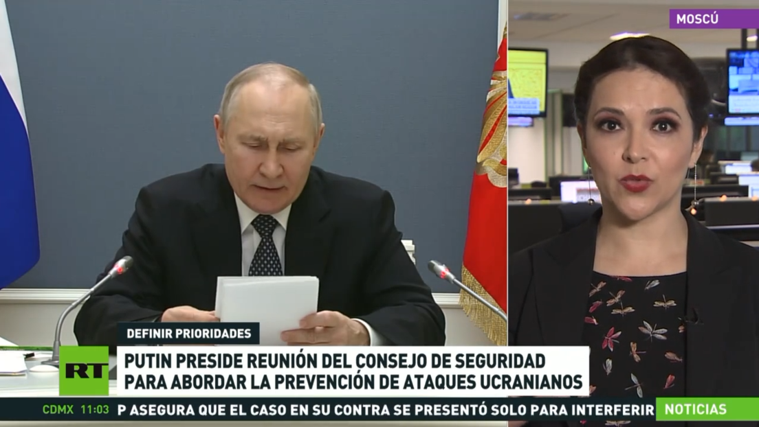 Putin preside una reunión del Consejo de Seguridad ruso para abordar la prevención de ataques ucranianos