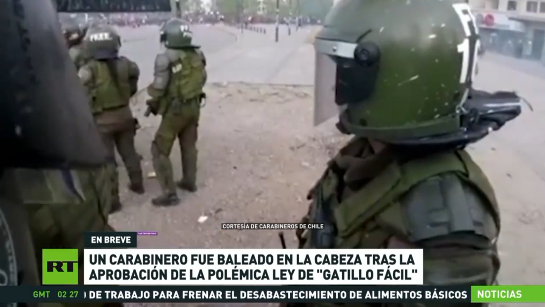 Un carabinero chileno es baleado en la cabeza al poco de aprobarse una polémica ley