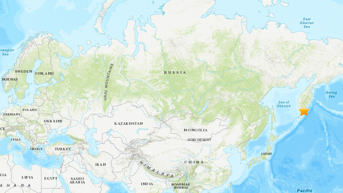 Un sismo de magnitud 5,8 se registra frente a las costas de la península rusa de Kamchatka