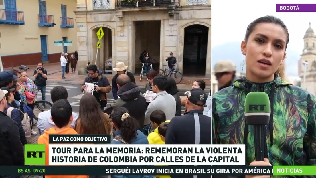 Gira para la memoria: rememoran la violenta historia de Colombia en calles de la capital