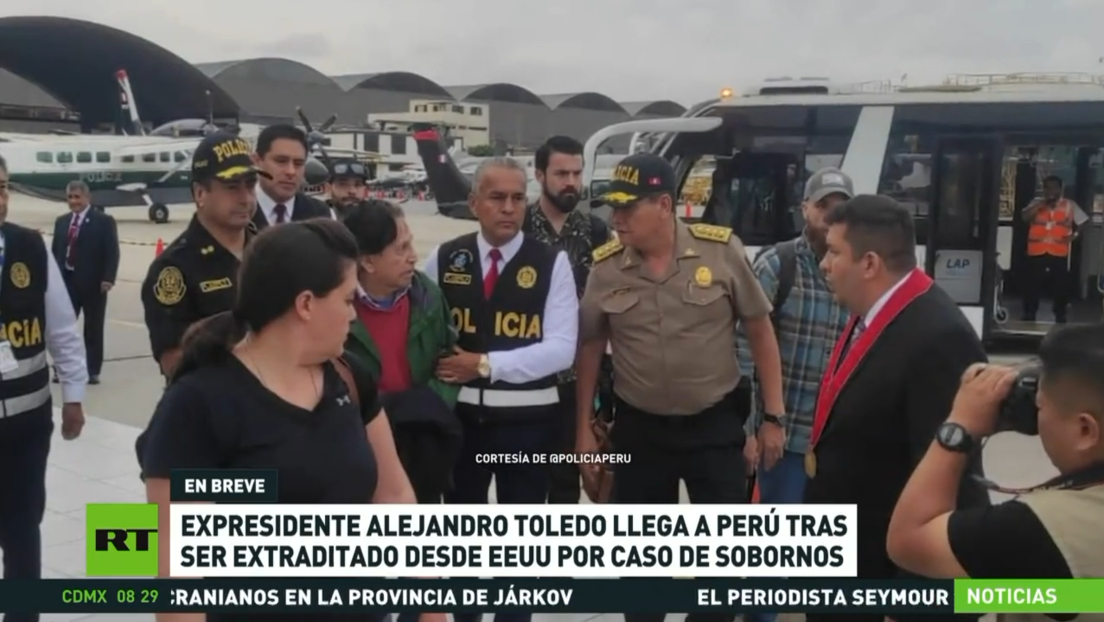 El expresidente Alejandro Toledo llega a Perú tras ser extraditado desde EE.UU. por un caso de sobornos