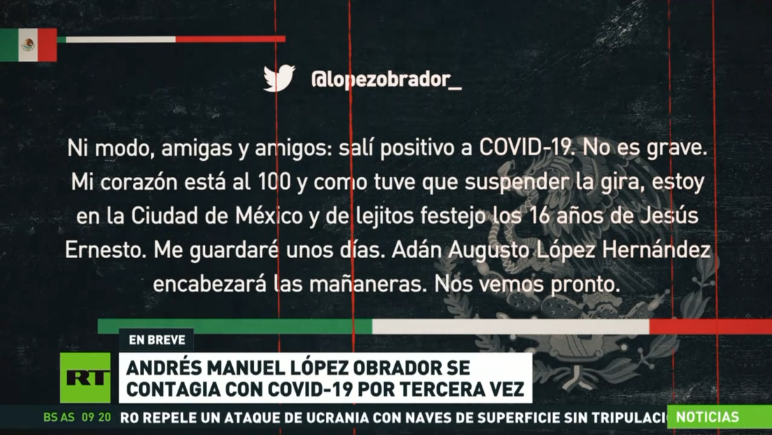 Andrés Manuel López Obrador contrae covid-19 por tercera vez