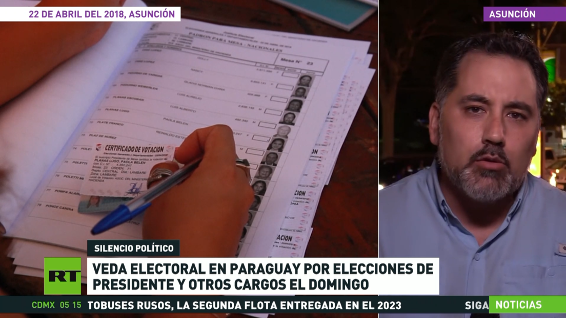 Veda electoral en Paraguay por elecciones a presidente y otros cargos el domingo