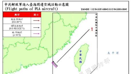 Taiwán detecta 13 aviones y 3 buques de guerra chinos cerca de sus costas