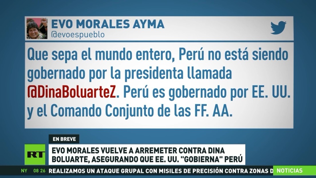 Evo Morales vuelve a arremeter contra Dina Boluarte, asegurando que EE.UU. "gobierna" Perú
