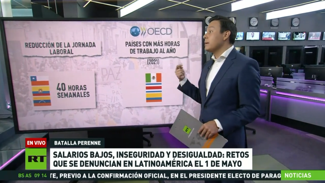 Salarios bajos, inseguridad y desigualdad: retos que se denuncian en Latinoamérica el 1 de Mayo