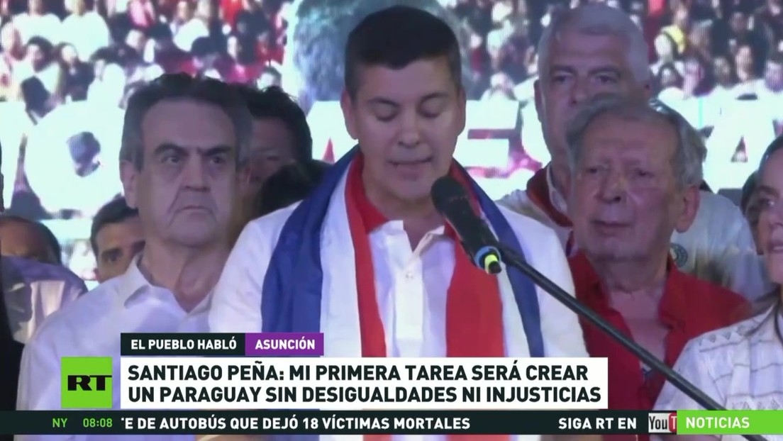 El oficialista Santiago Peña es el presidente electo de Paraguay