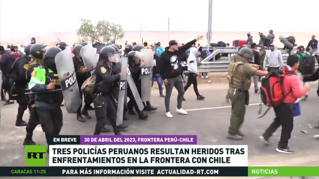 Tres policías peruanos resultan heridos tras enfrentamientos en la frontera con Chile