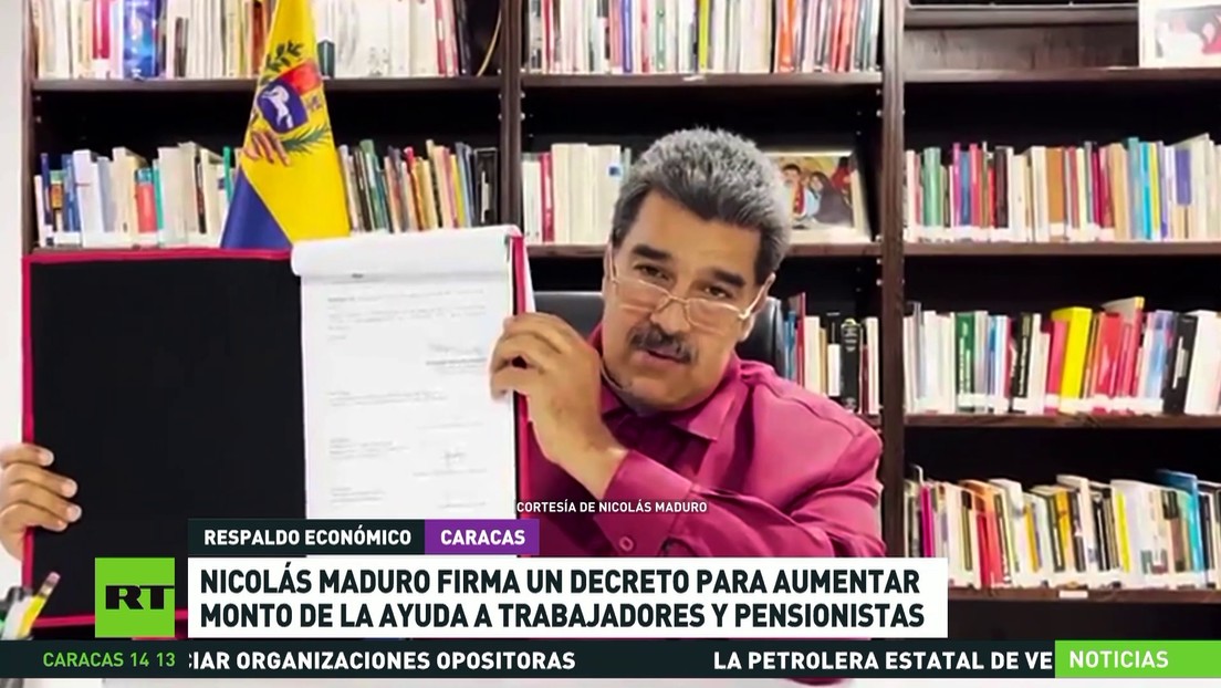 Nicolás Maduro firma un decreto para aumentar la ayuda a trabajadores y pensionistas
