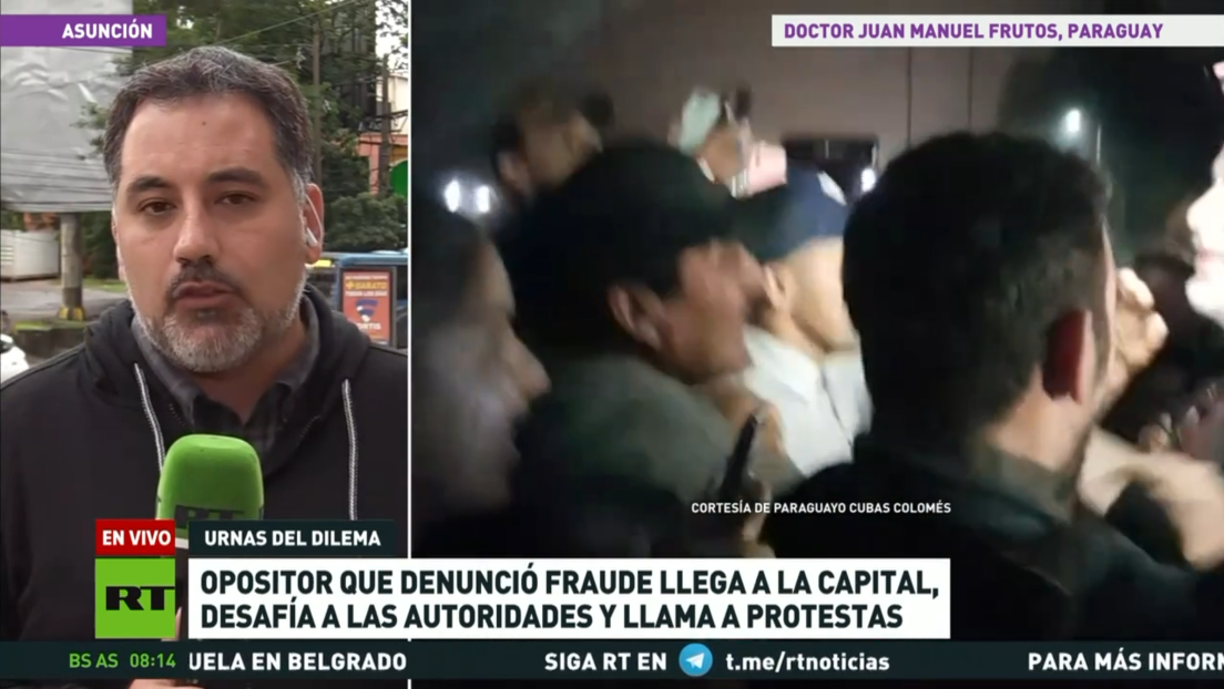 El opositor que denunció fraude en Paraguay llega a Asunción, desafía a las autoridades y llama a protestas