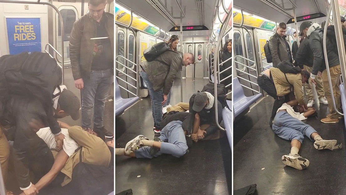 Muere un hombre en el metro de Nueva York estrangulado por otro pasajero que trató de inmovilizarlo (VIDEO)