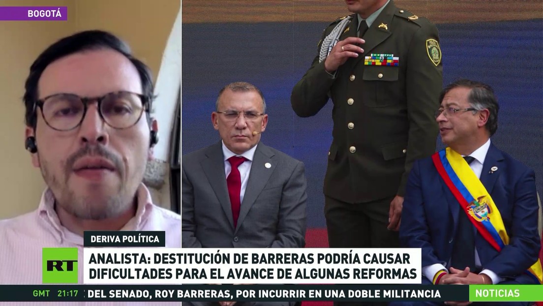 Analista: la destitución de Roy Barreras podría causar dificultades para el avance de algunas reformas en Colombia