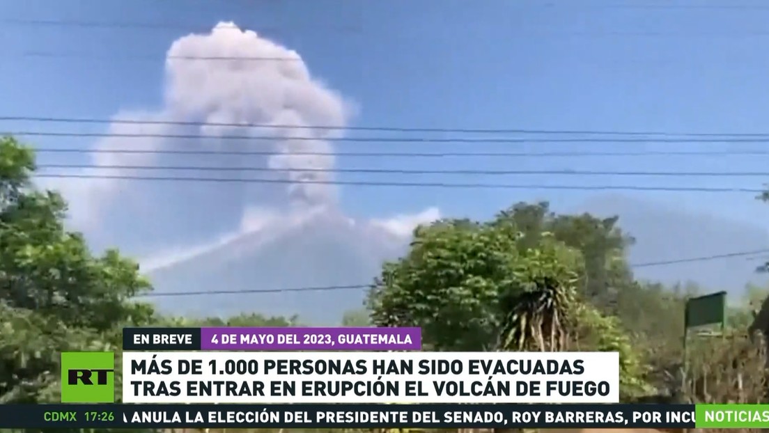 Más de mil evacuados en Guatemala tras la erupción del Volcán de Fuego