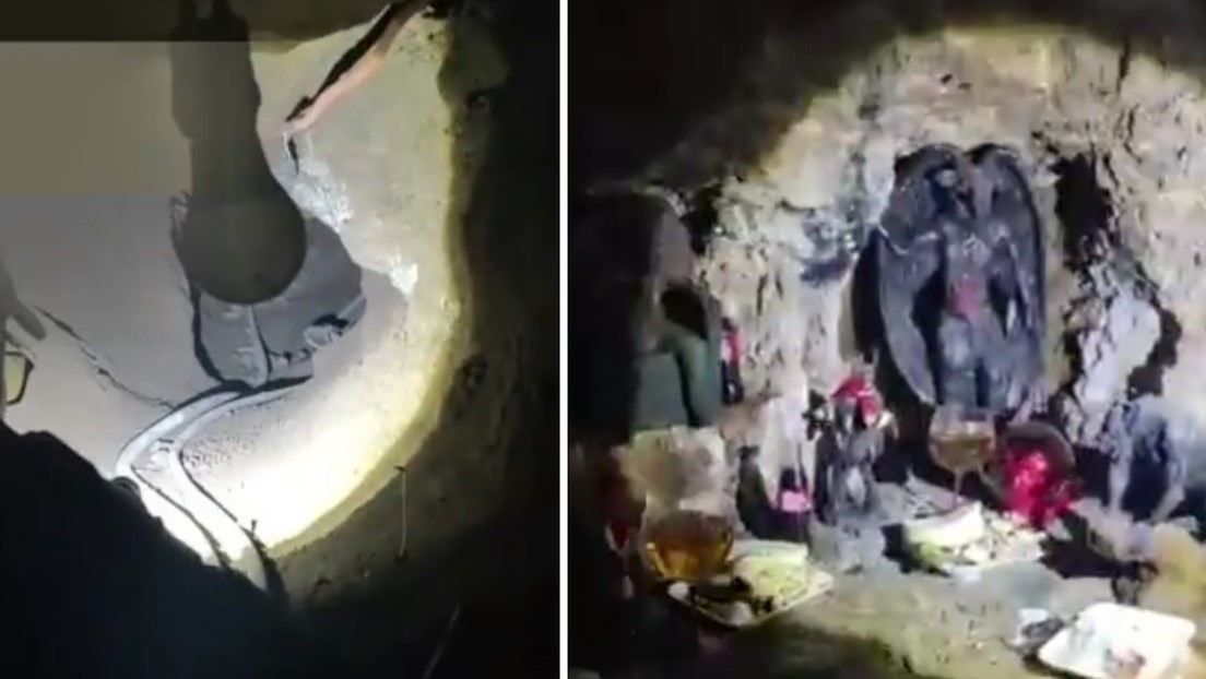 Descubren en México un túnel con motivos satánicos usado para robar combustible (VIDEO)