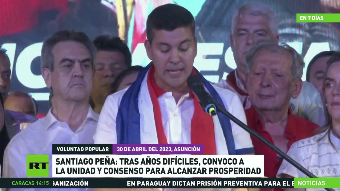 Oficialista Santiago Peña domina presidenciales en Paraguay cuando ya se ha computado casi el 100 % de votos