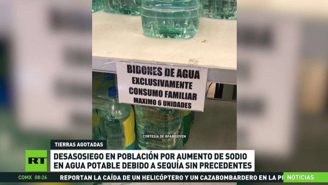 Uruguay: Preocupación por el aumento de sodio en agua potable debido a sequía sin precedentes