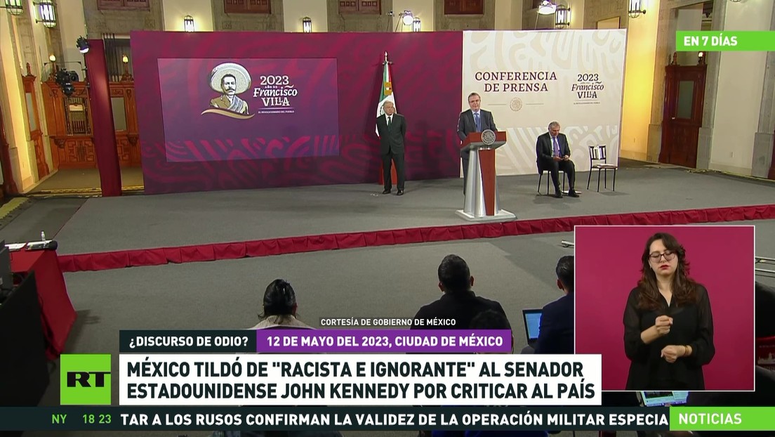 México tildó de "racista e ignorante" al senador estadounidense John Kennedy por criticar al país