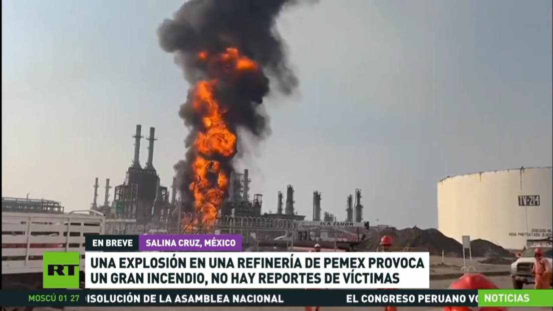 Se registra una fuerte explosión en una refinería al sur de México