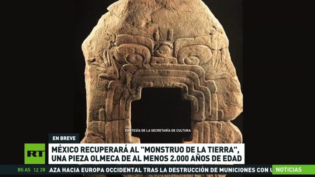 México recupera el 'Monstruo de la Tierra', una pieza olmeca de 2.000 años de antigüedad