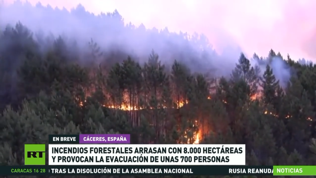 Incendios forestales arrasan cerca de 8.000 hectáreas y provocan la evacuación de unas 700 personas en España