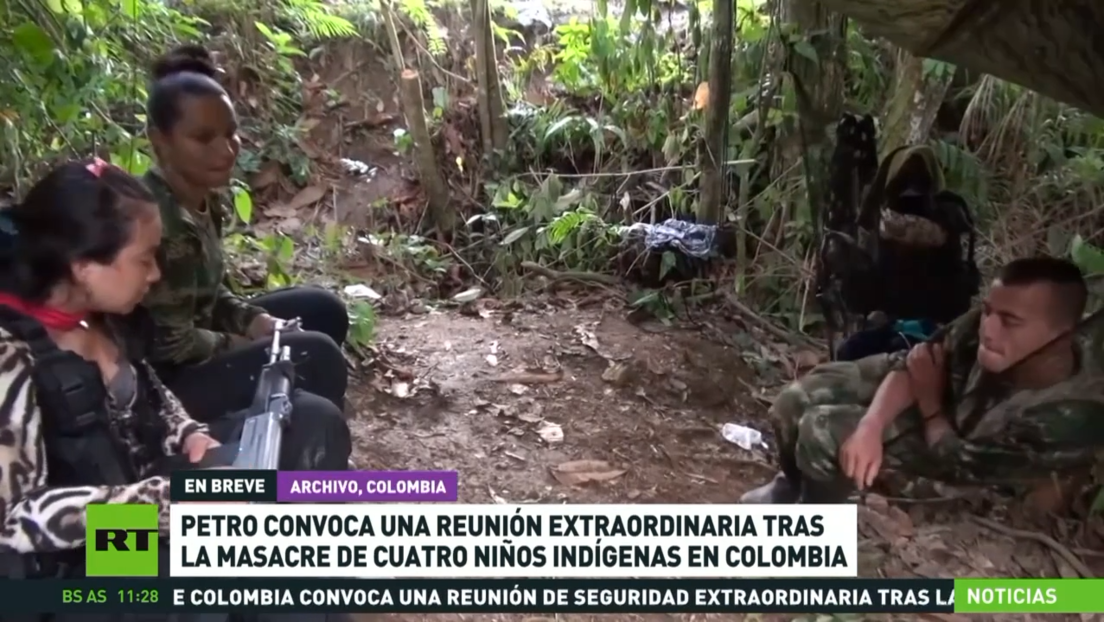 Petro convoca una reunión extraordinaria tras la masacre de 4 niños indígenas en Colombia