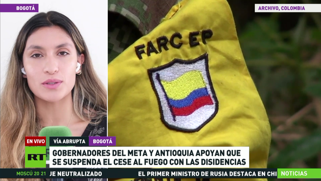 Gobernadores y Ministro de Defensa de Colombia apoyan la suspensión del cese al fuego con las disidencias de las FARC