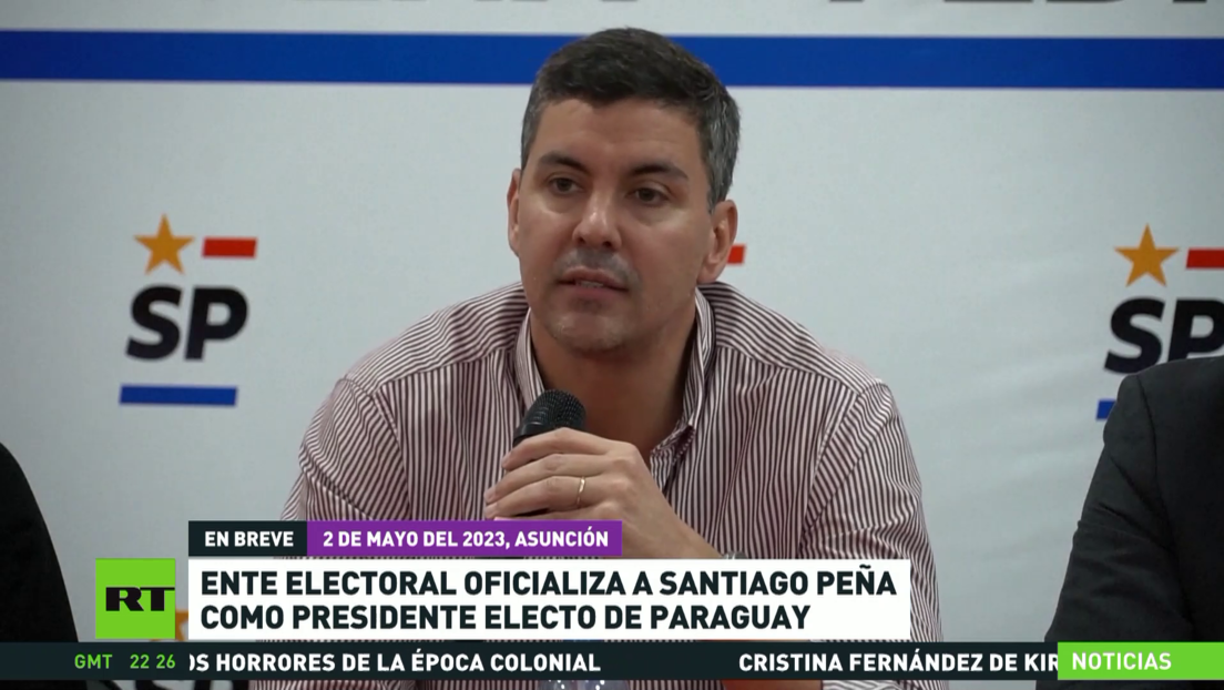Ente electoral de Paraguay oficializa a Santiago Peña como presidente electo