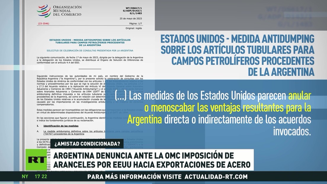 Argentina denuncia ante la OMC los aranceles de EE.UU. a sus exportaciones de acero