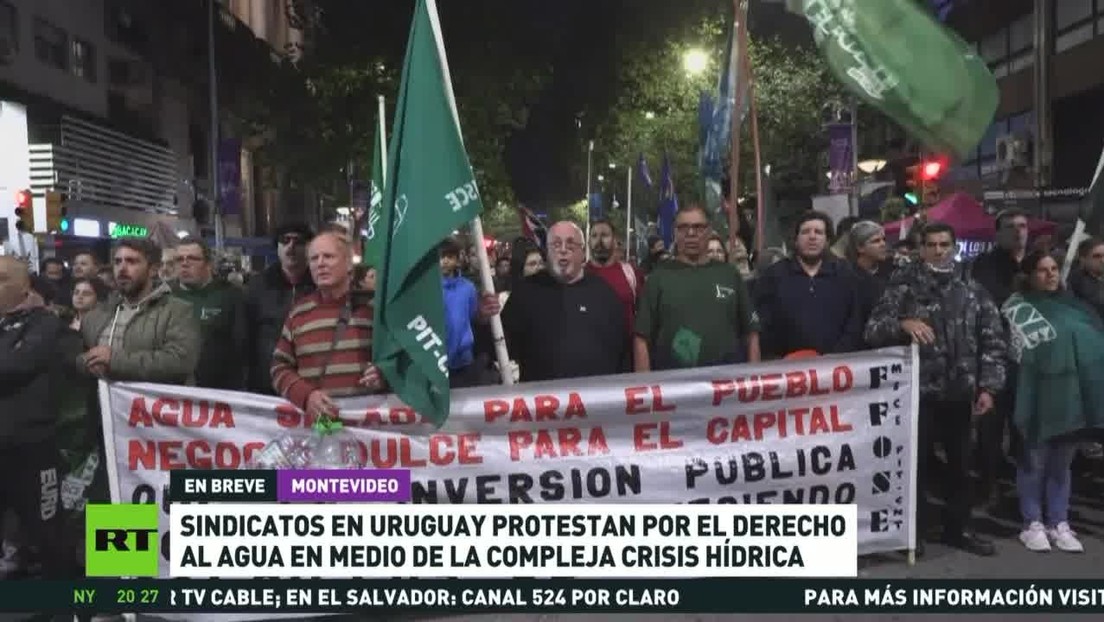 Sindicatos protestan en Uruguay por el derecho al agua en medio de la compleja crisis hídrica
