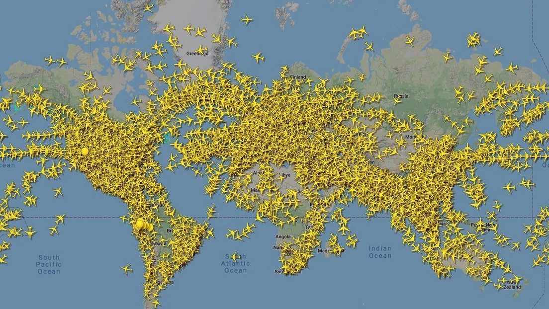 Registran la cifra récord de 22.000 aviones volando simultáneamente