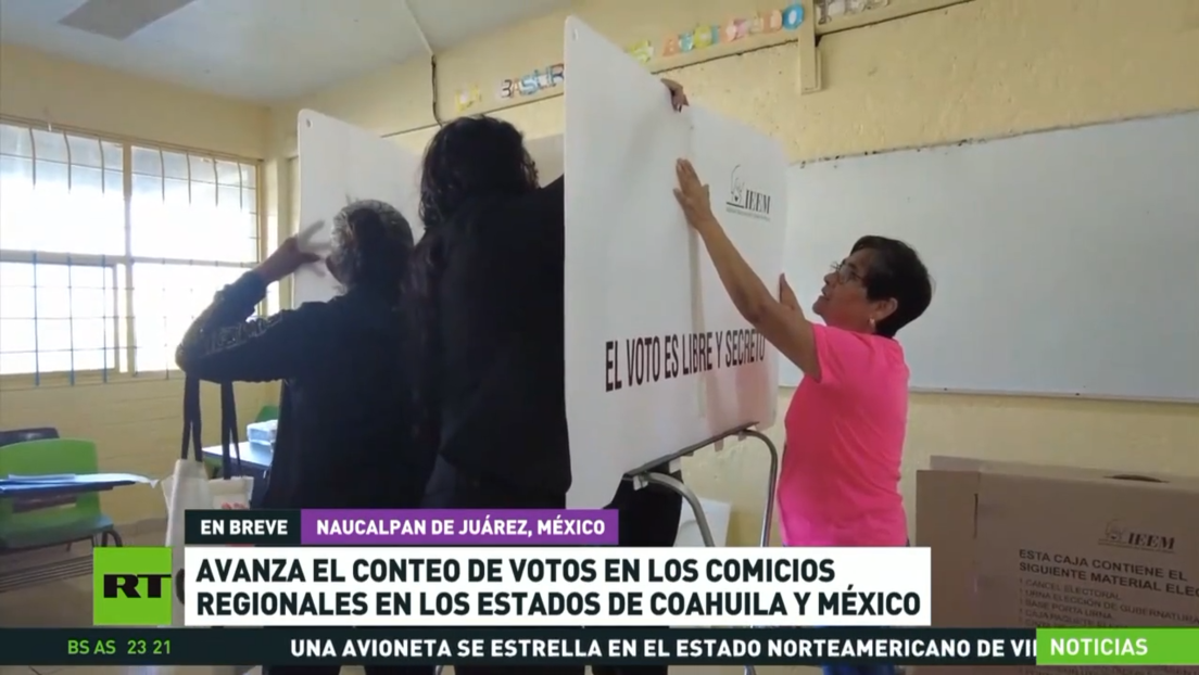Avanza el conteo de votos en los comicios regionales en los estados de México y Coahuila