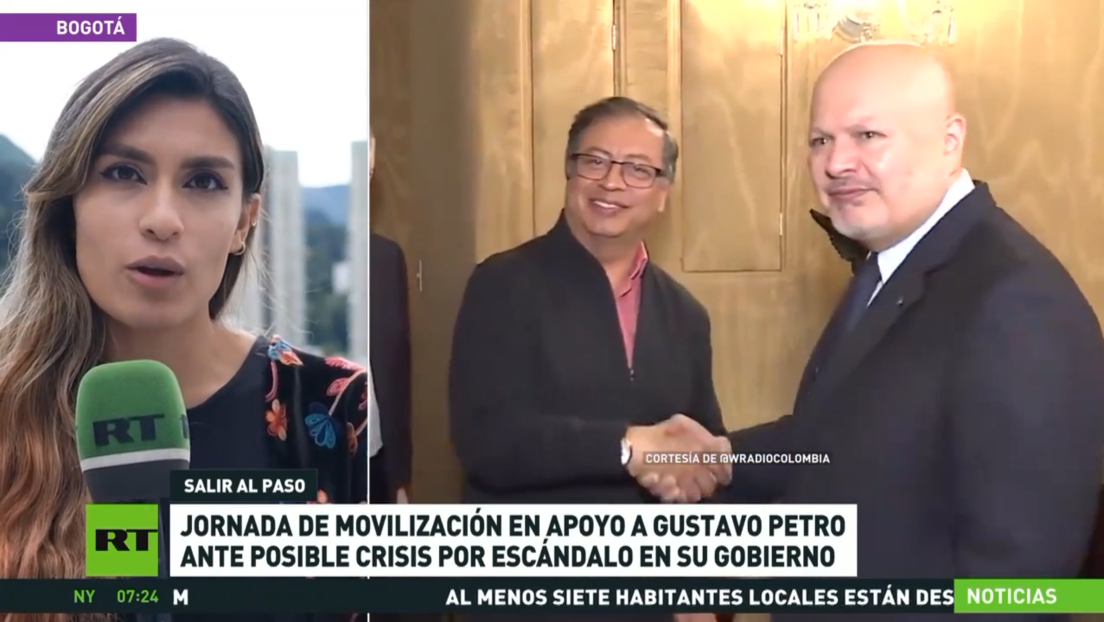 Jornada de movilizaciones en apoyo al presidente de Colombia ante un escándalo de audios