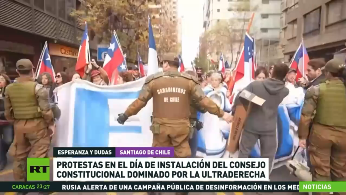 Protestas en Chile por la instalación del Consejo Constitucional