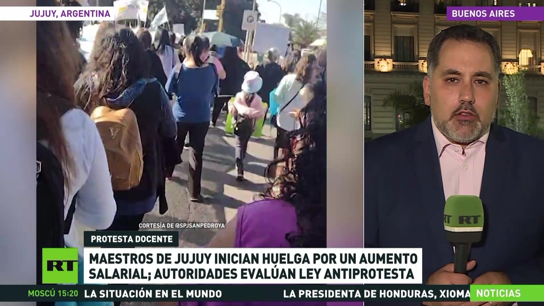 Maestros de la provincia argentina de Jujuy inician huelga por un aumento salarial