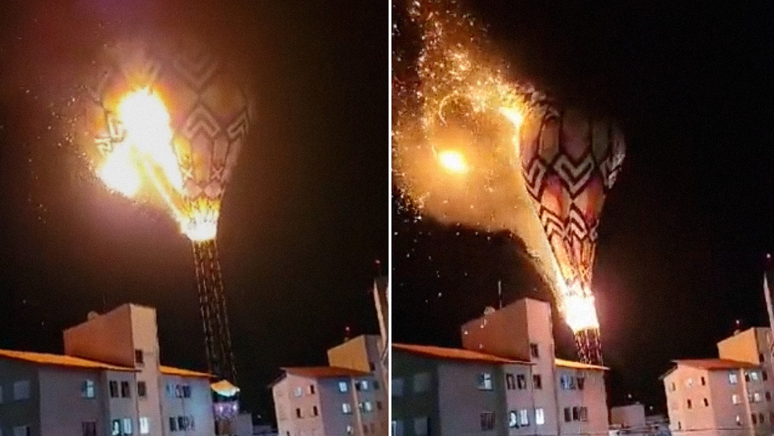 VIDEO: Un globo aerostático en llamas causa pánico tras caer sobre un edificio en Sao Paulo
