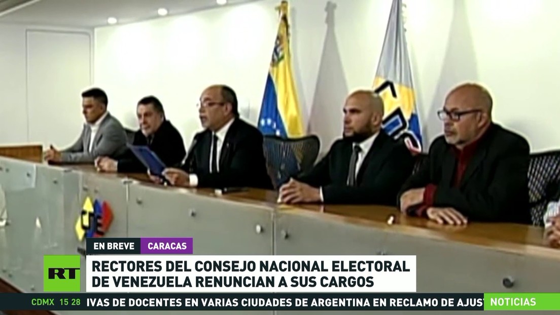 Rectores del Consejo Nacional Electoral de Venezuela renuncian a sus cargos