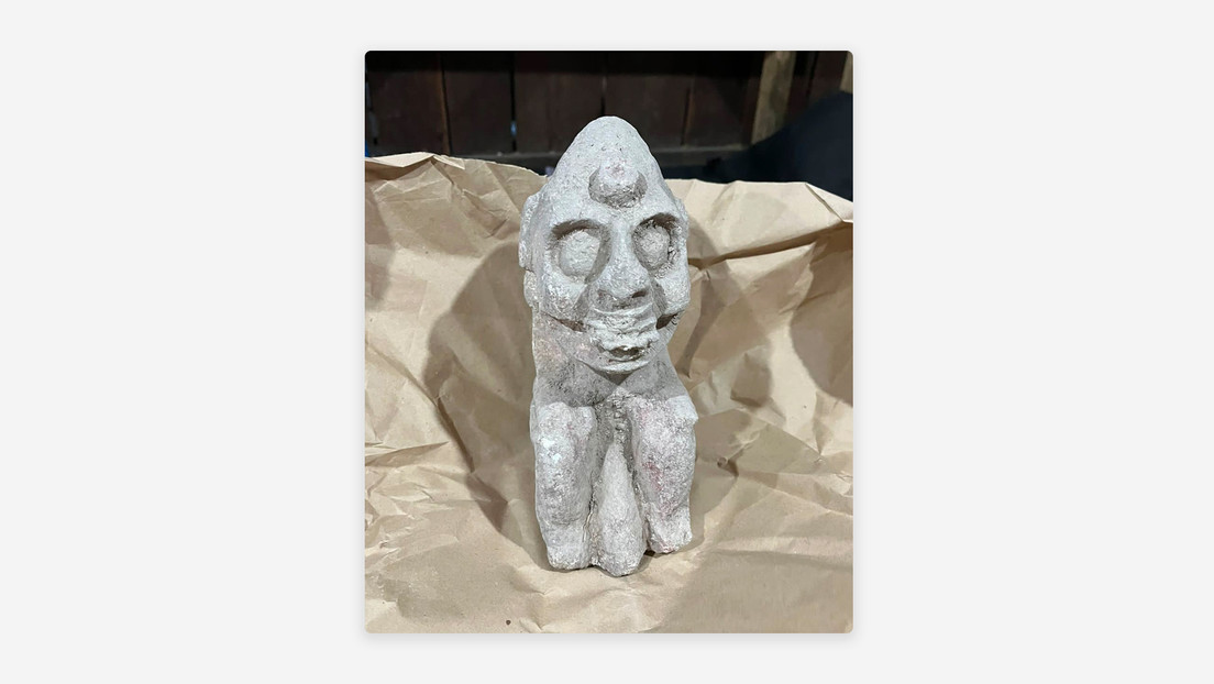 México descubre una escultura de una deidad de la muerte en obras del Tren Maya