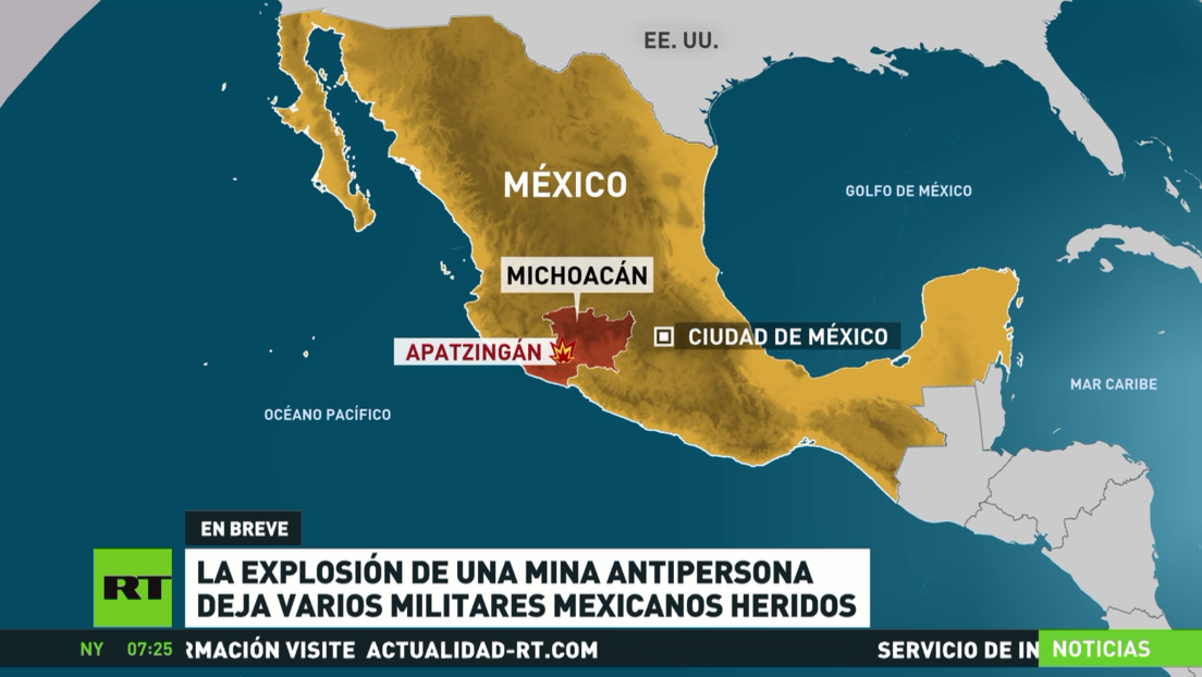 La explosión de una mina antipersona en México deja varios militares heridos