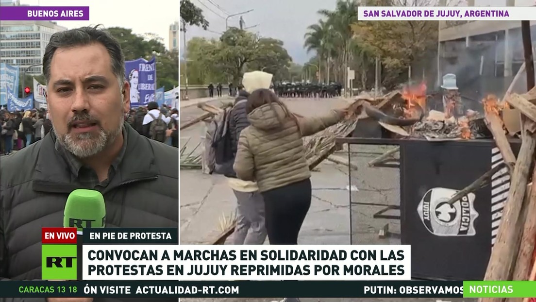 Convocan en Buenos Aires a marchas en solidaridad con las protestas en Jujuy