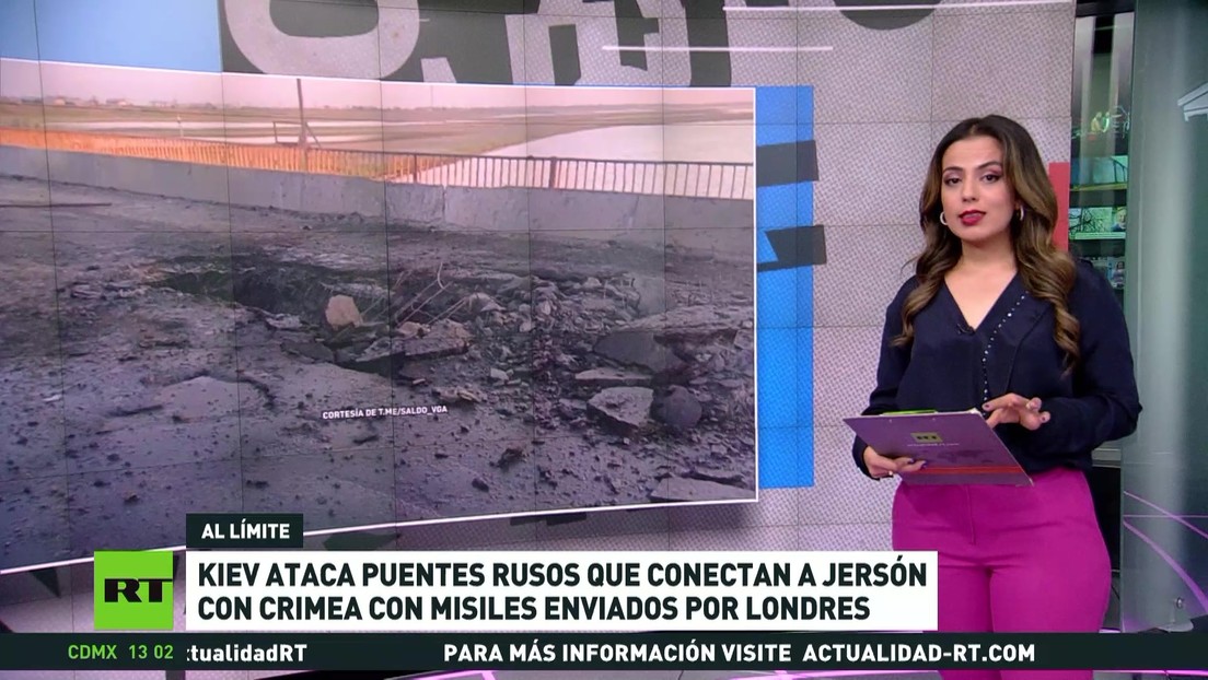 Kiev ataca puentes rusos que conectan a Jersón con Crimea con misiles enviados por Londres