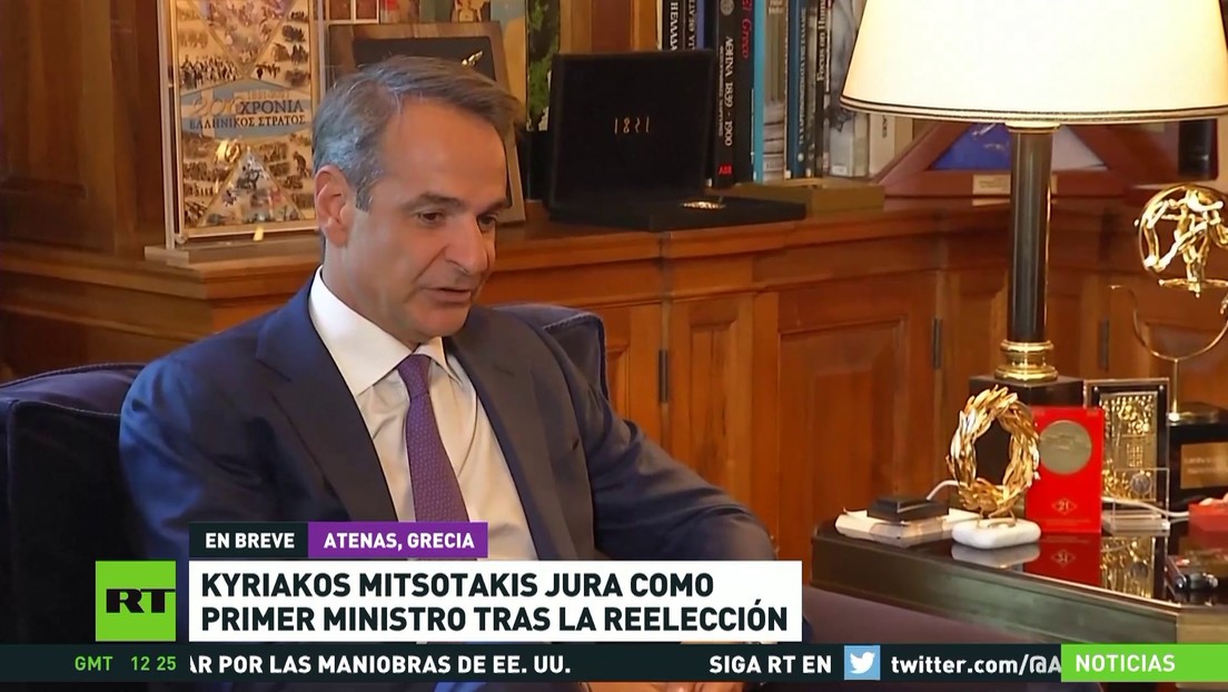 Líder del partido conservador jura como primer ministro griego tras la reelección