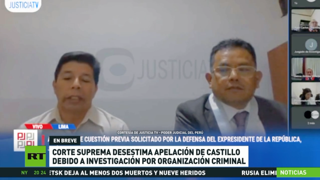 La Corte Suprema de Perú desestima apelación de Pedro Castillo debido a la investigación por organización criminal
