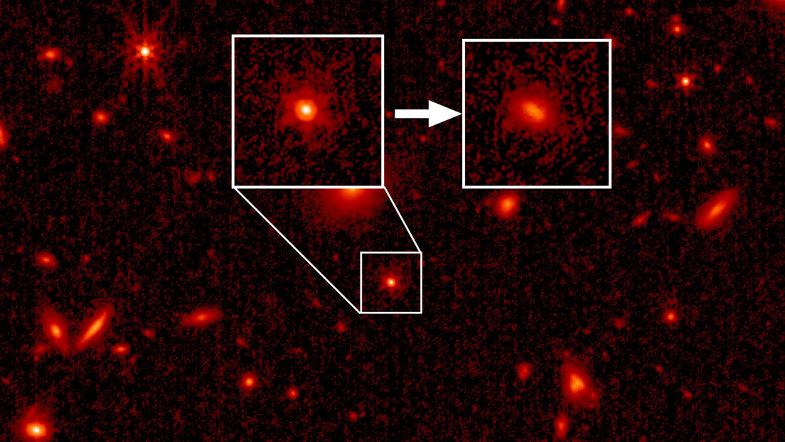 Observan por primera vez en el universo temprano una galaxia que alberga un agujero negro supermasivo