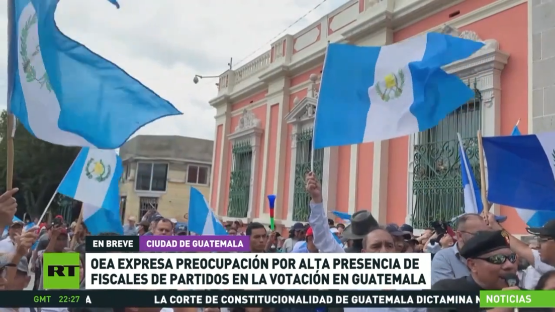 La OEA expresa preocupación por alta presencia de fiscales de partidos en la votación en Guatemala