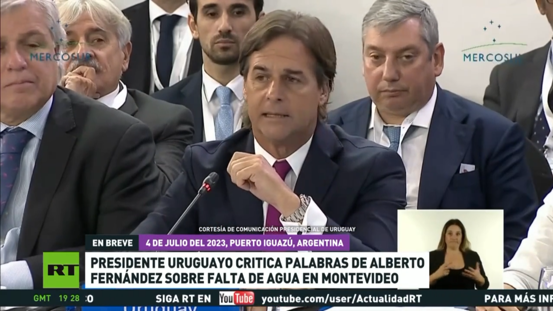 El presidente uruguayo critica las palabras de Alberto Fernández sobre la falta de agua en Montevideo